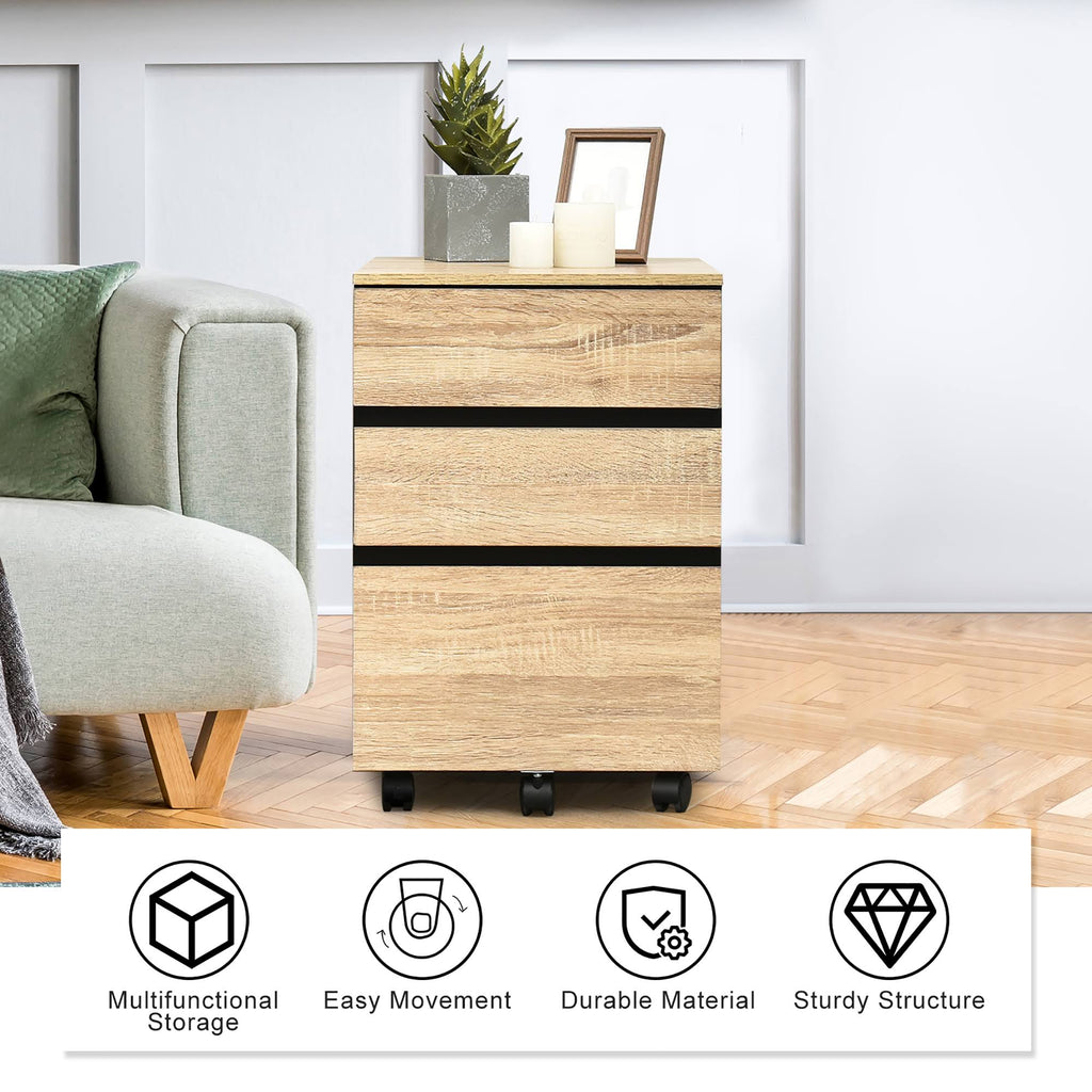 3-Drawer Mobile File Cabinet A5363