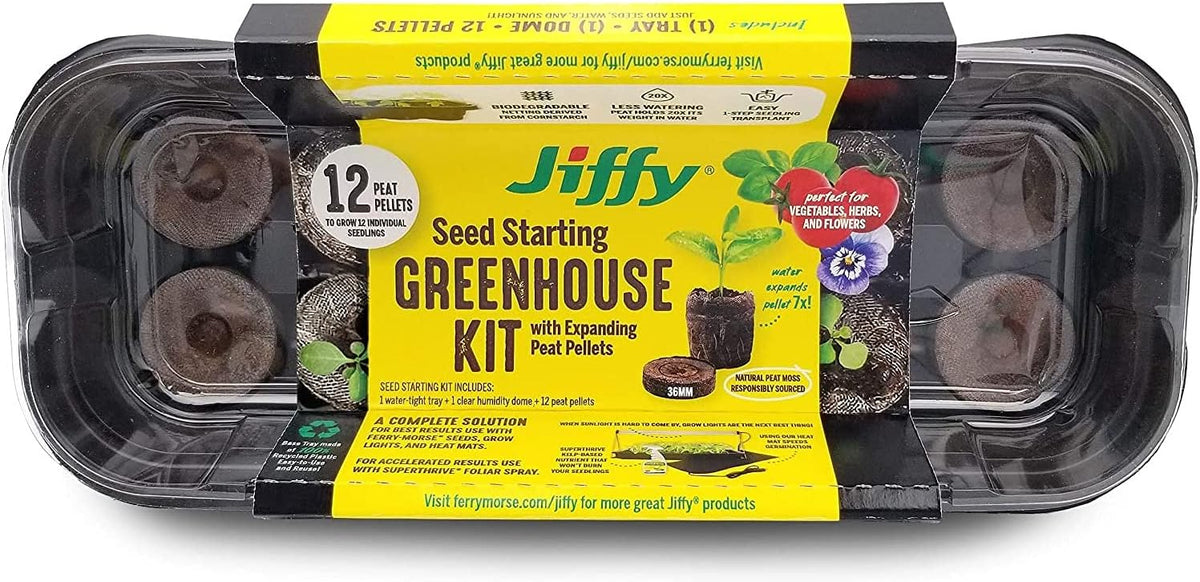 12 Cell Peat Pellets Seed Starting Kit T40583