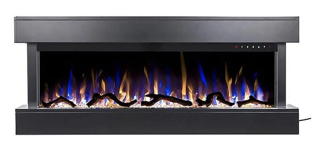Black 50" 3-Sided Smart Electric Fireplace V287072