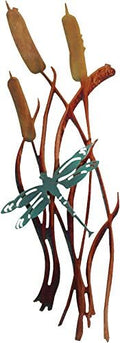 3D Dragonfly and Cattails Wall Art Q3544