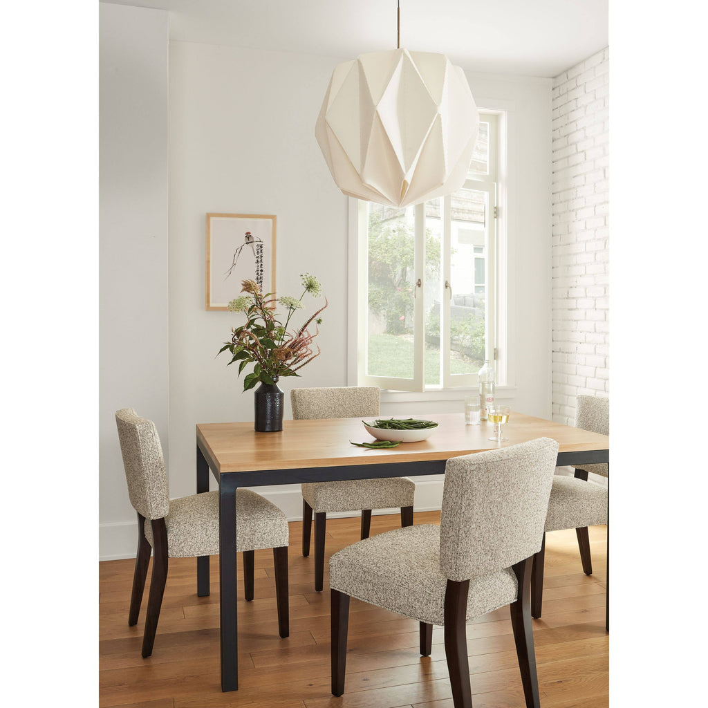 Modern Georgia Side Chair in Conley Graphite with Charcoal Legs Grey Q13091