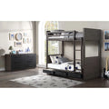 Twin over Twin Bunk with 2 Drawers Oak Gray E473152