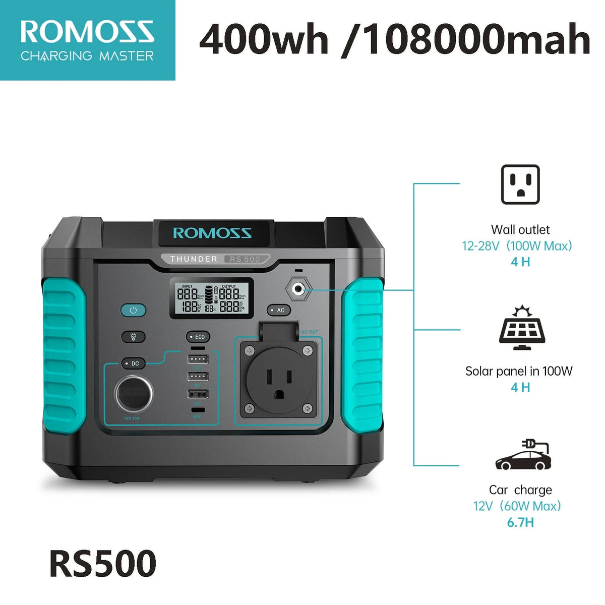1000W 400Wh Solar Lithium Power Station T80356