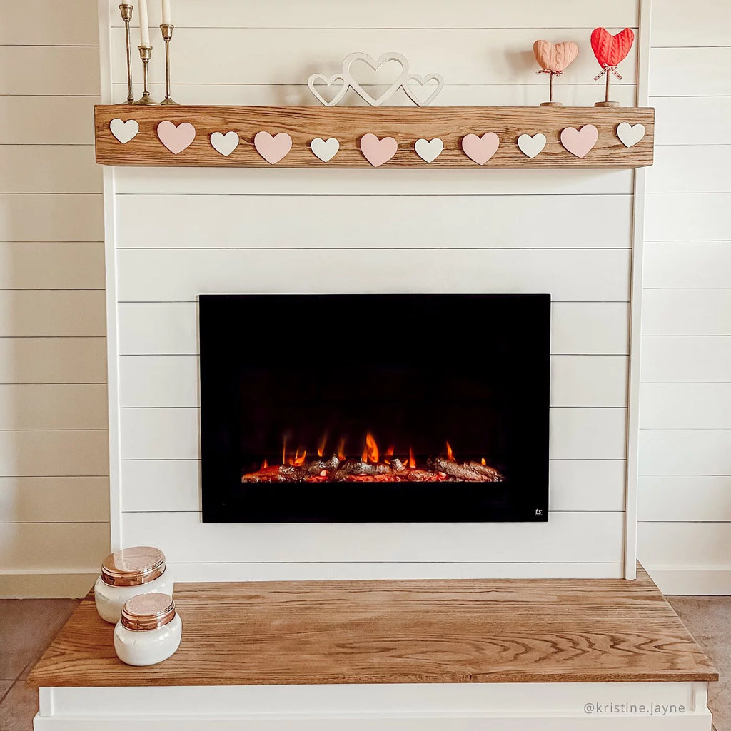 40" Wide 26.5" Tall Smart WIFI Enabled Electric Fireplace Z612