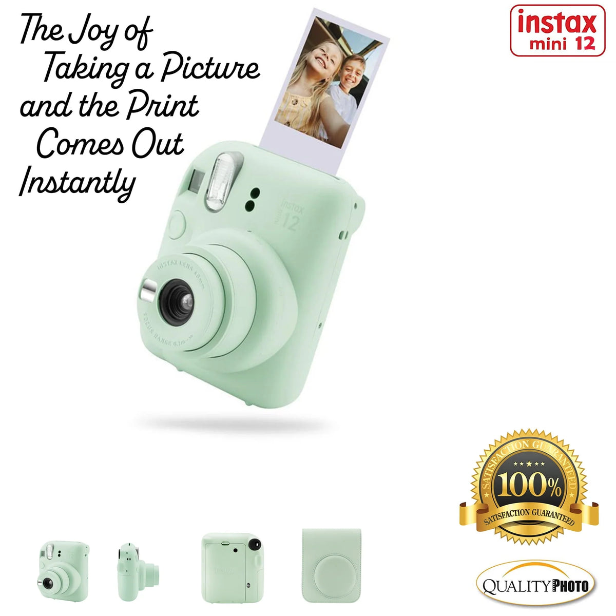 Blossom Pink Instant Camera with Case and Accessory Kit I93484