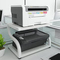 2 Tiers Wood Desktop Printer Stand with Storage D413245