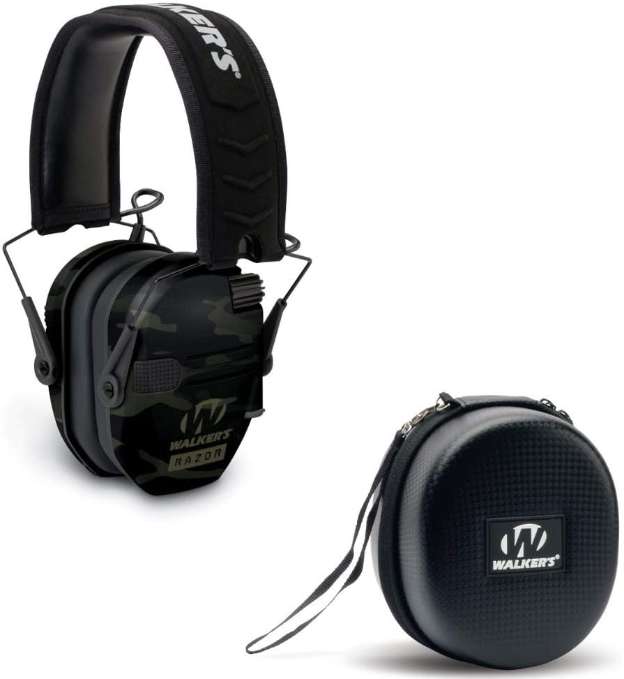 Razor Slim Electronic Shooting Hearing Protection Muff with Protective Case D41167