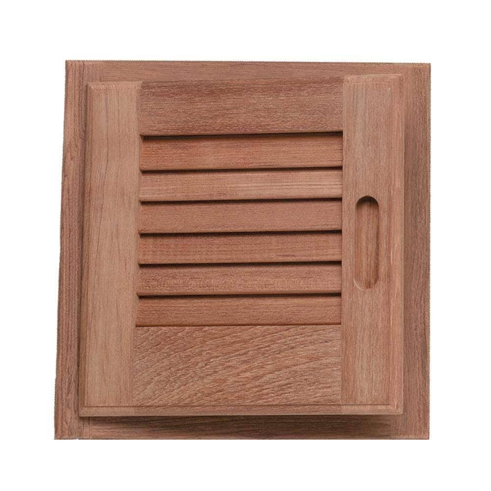 Teak Louvered Door & Frame - Left Hand - 12x22 E116