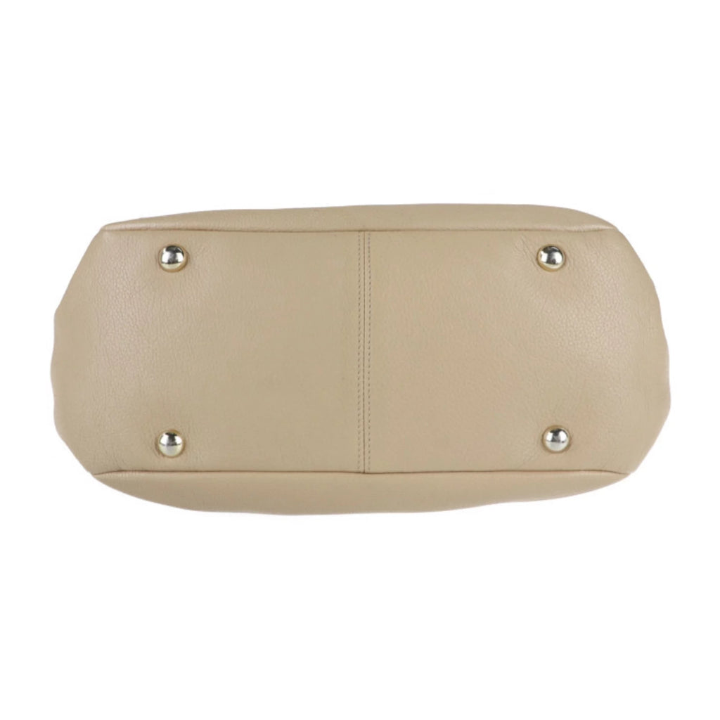 Pre-Owned Beige Leather 2WAY Shoulder Bag T1895