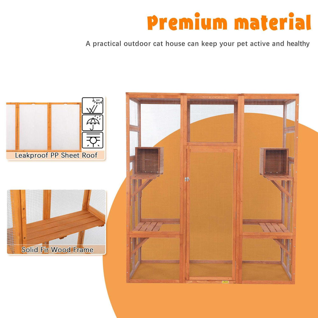 Large Wooden Cat House Catio Enclosure O38059
