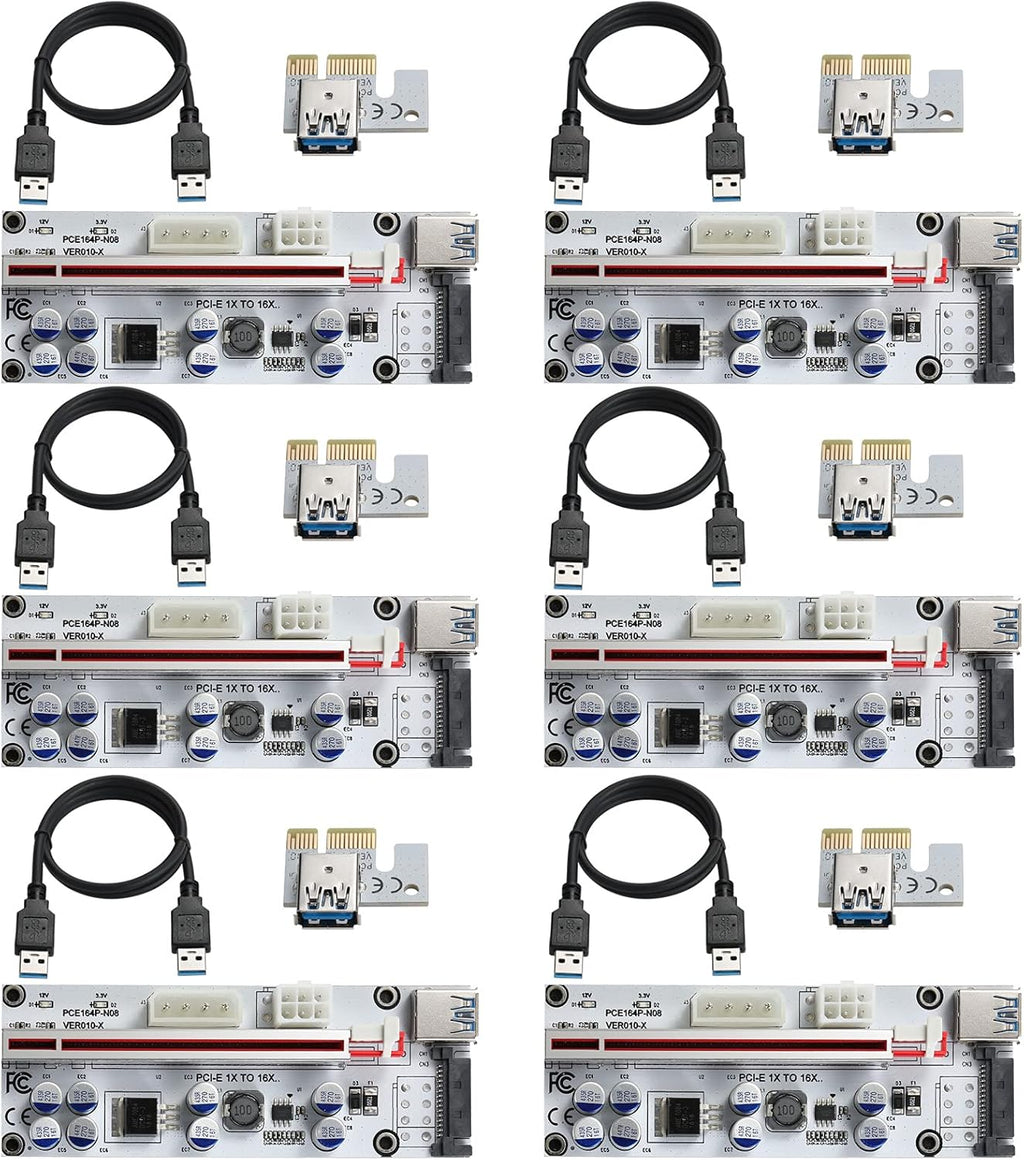 PCI-E 1X to 16X Riser Card with 24in USB 3.0 Extension Cable D3067