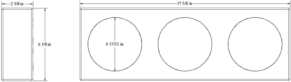 Triple 4 Round Steel Tail Light Box, Set of 2 X840638