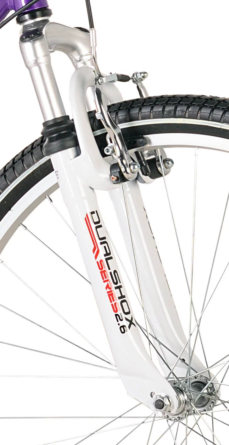 26 In. Purple Full Suspension Hybrid Bike H2100