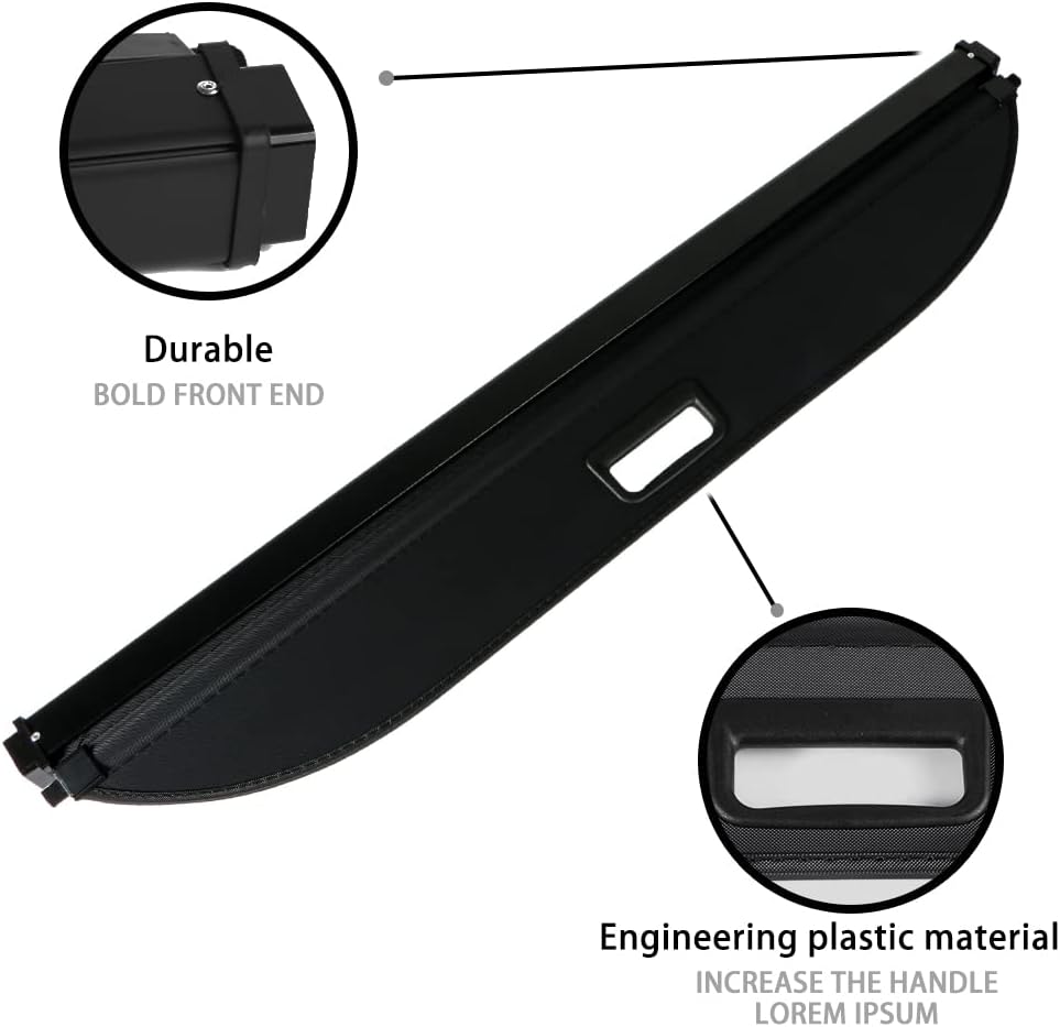Cargo Privacy Cover for Tesla Model Y 2020-2021 Retractable Trunk Cover Y716