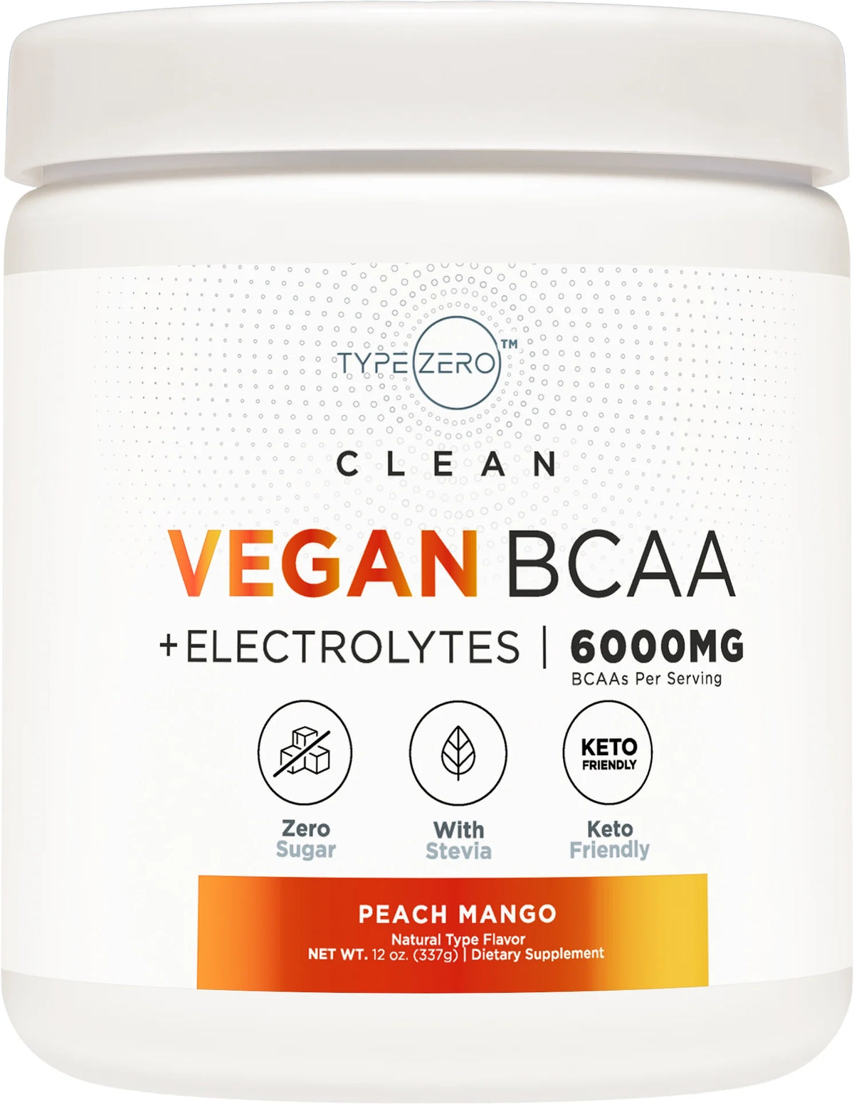 Vegan BCAA Powder + Electrolytes Peach Mango 30 Servings B395244