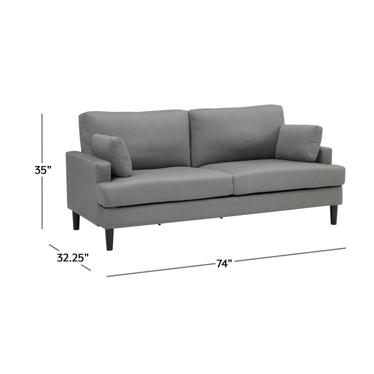 Mid Modern Sofa Smoke Grey C3235