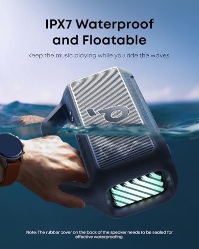 80W Portable Bluetooth Speaker with Subwoofer, IPX7 Waterproof R8362