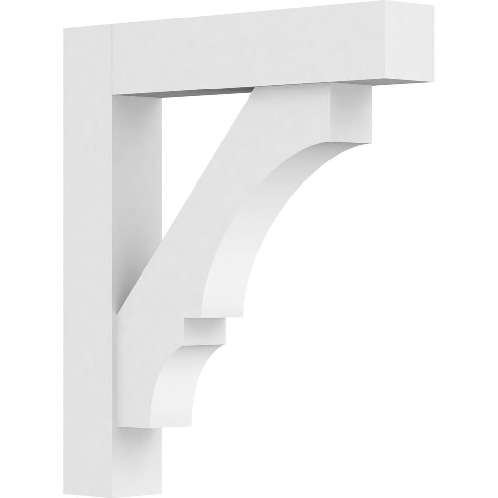 3x22W x 20x22D x 20x22H PVC Bracket with Block Ends W964