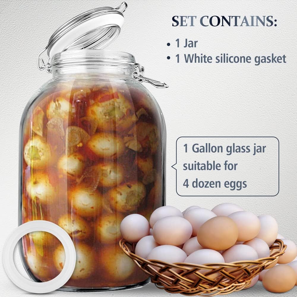 1 Gallon Glass Jar with Airtight Lid A450415