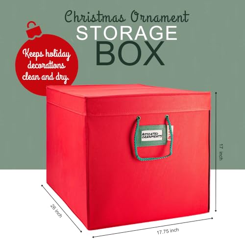 Christmas Ornament Storage Container Box with Dividers N446