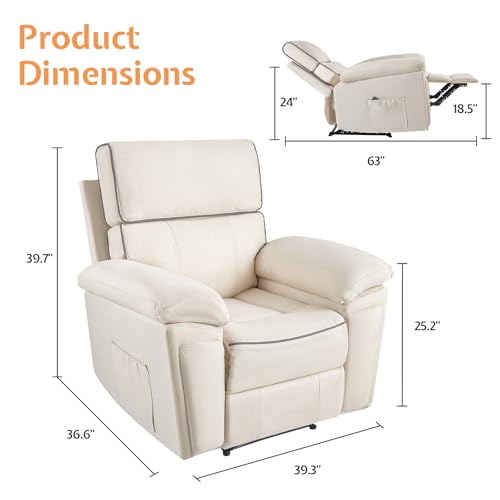 Oversized Power Lift Recliner Chair with Side Pocket U33378