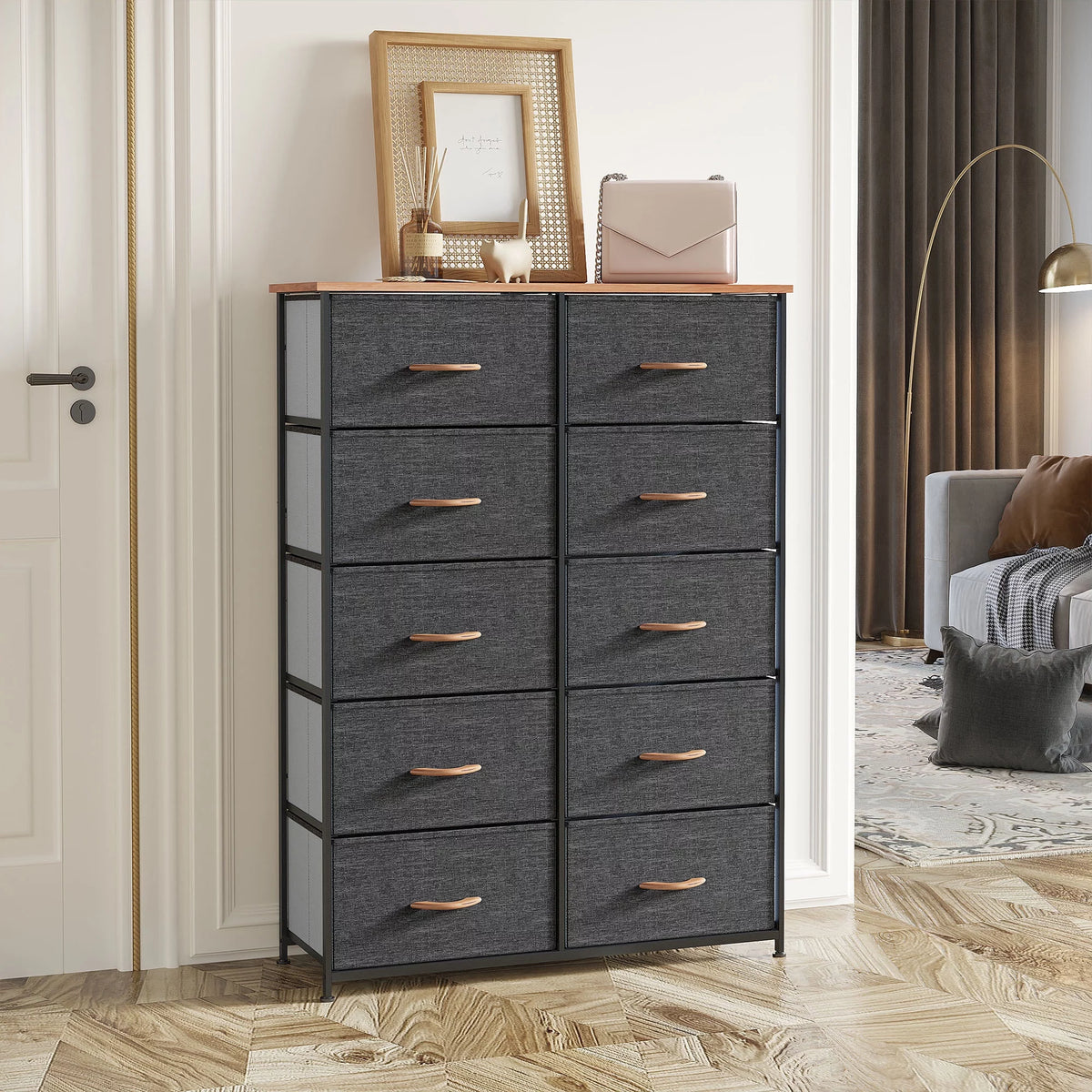 10 Drawer Fabric Storage Dresser U918328