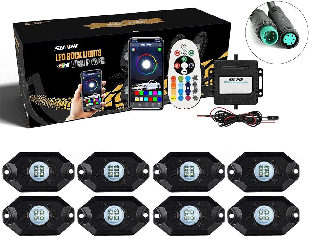 8 Pods RGBW LED Rock Lights for Trucks SUV Car ATV UTV M398876