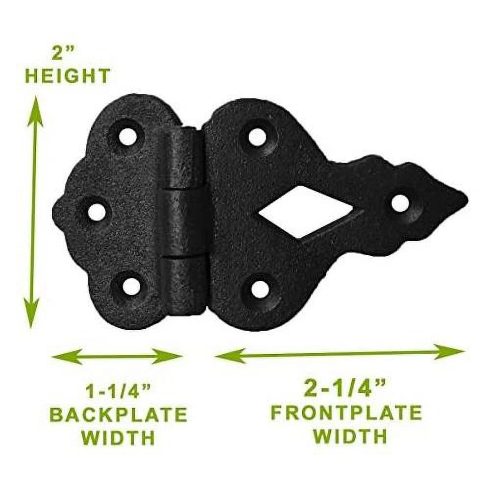 Black Wrought Iron Cabinet Hinge 3/8 In Offset Pack Of 2 U22825
