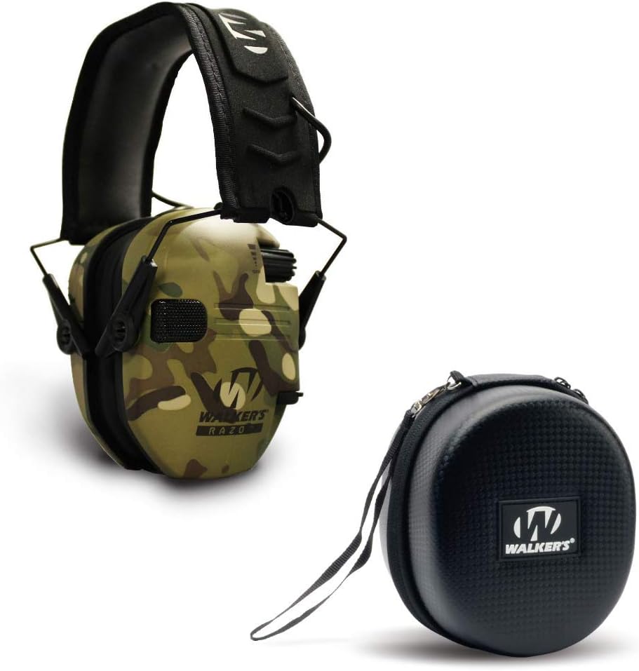Razor Slim Electronic Shooting Hearing Protection Muff with Protective Case D41167
