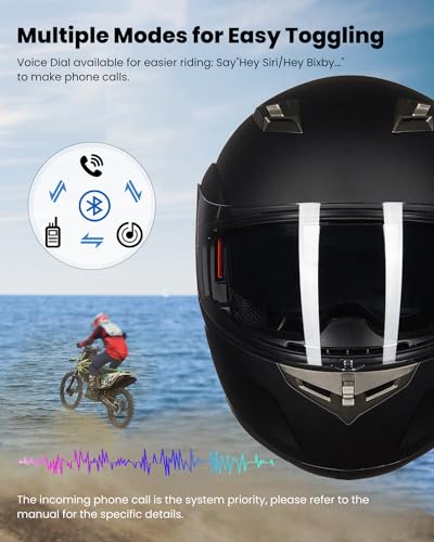 Bluetooth Modular Full Face Motorcycle Helmet with Sun Shield D205