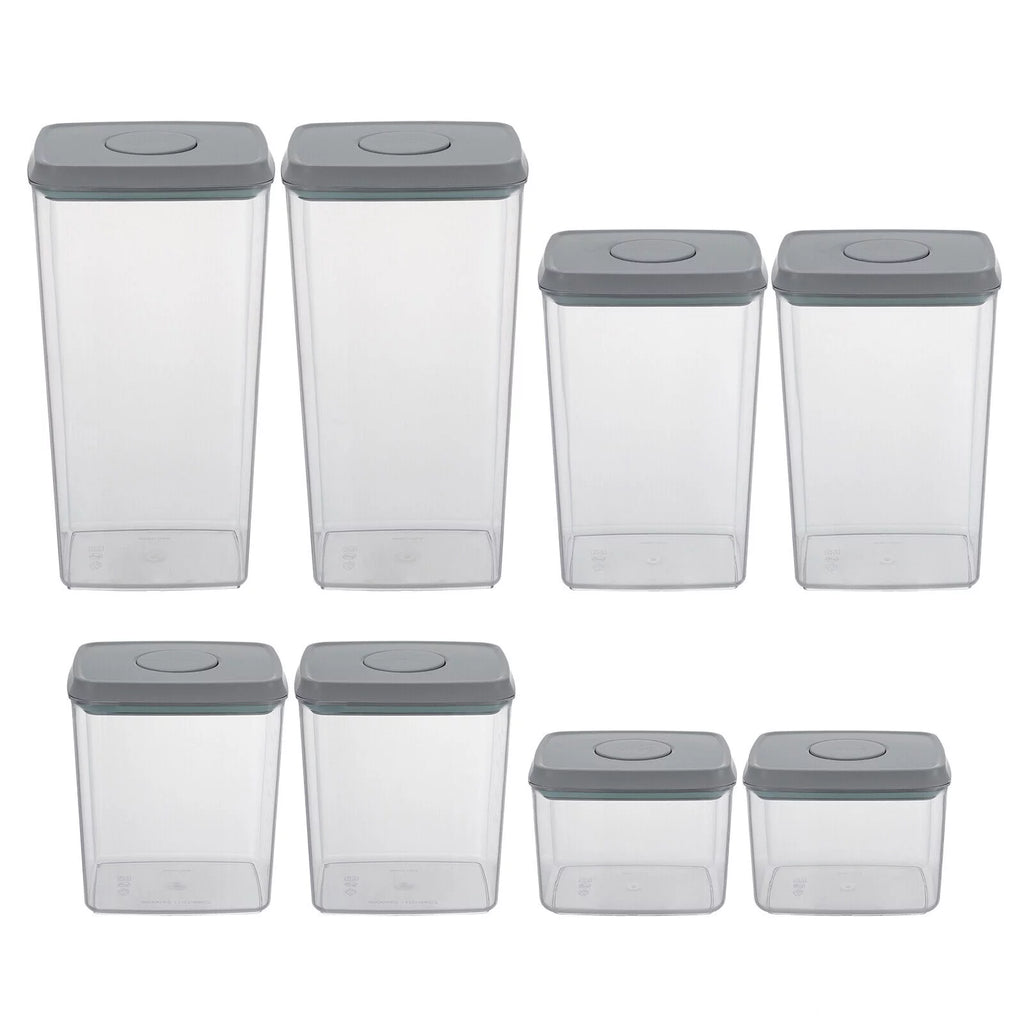 8 Piece Airtight Stackable Plastic Food Storage Containers O63873