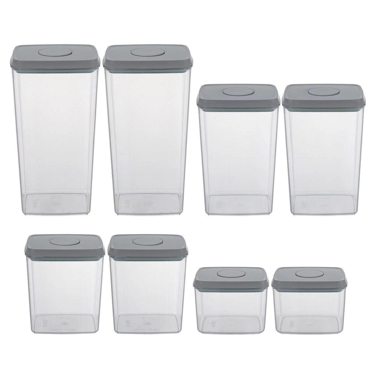 8 Piece Airtight Stackable Plastic Food Storage Containers O63873
