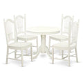 Round 5 Piece Dining Set with Wood Seats P829