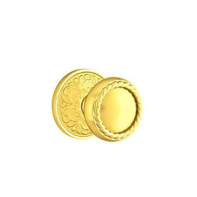 Passage Rope Knob with Bright Brass Finish J24224