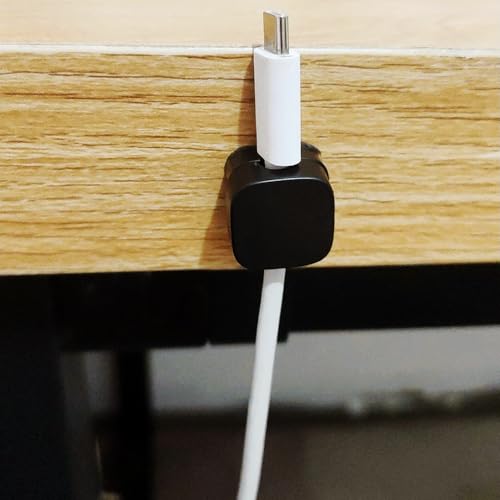 Black 6 Pcs Magnetic Cable Organizer Clips K24161