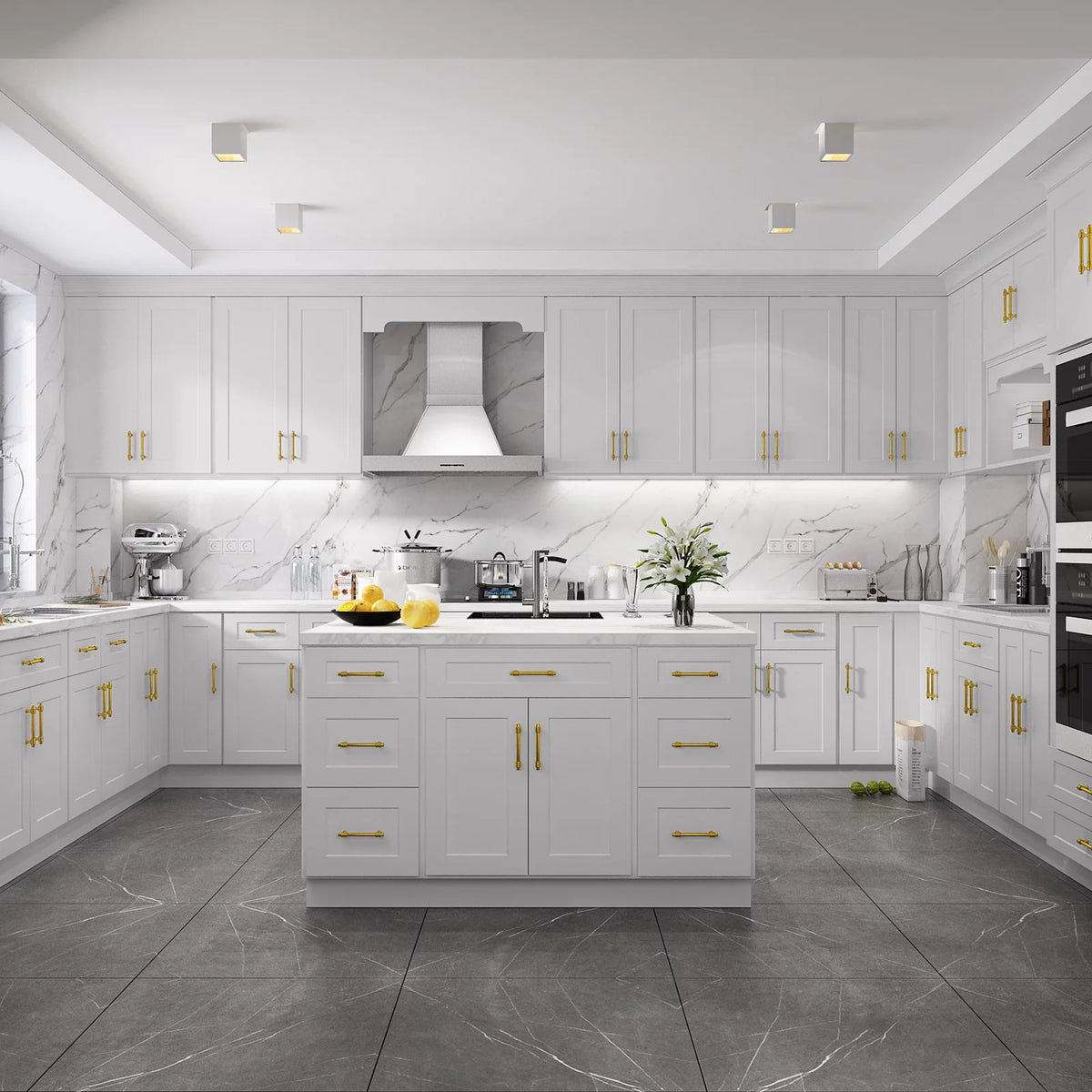 30-in Shaker Wall Bridge Kitchen Cabinet with 2 Doors F6713