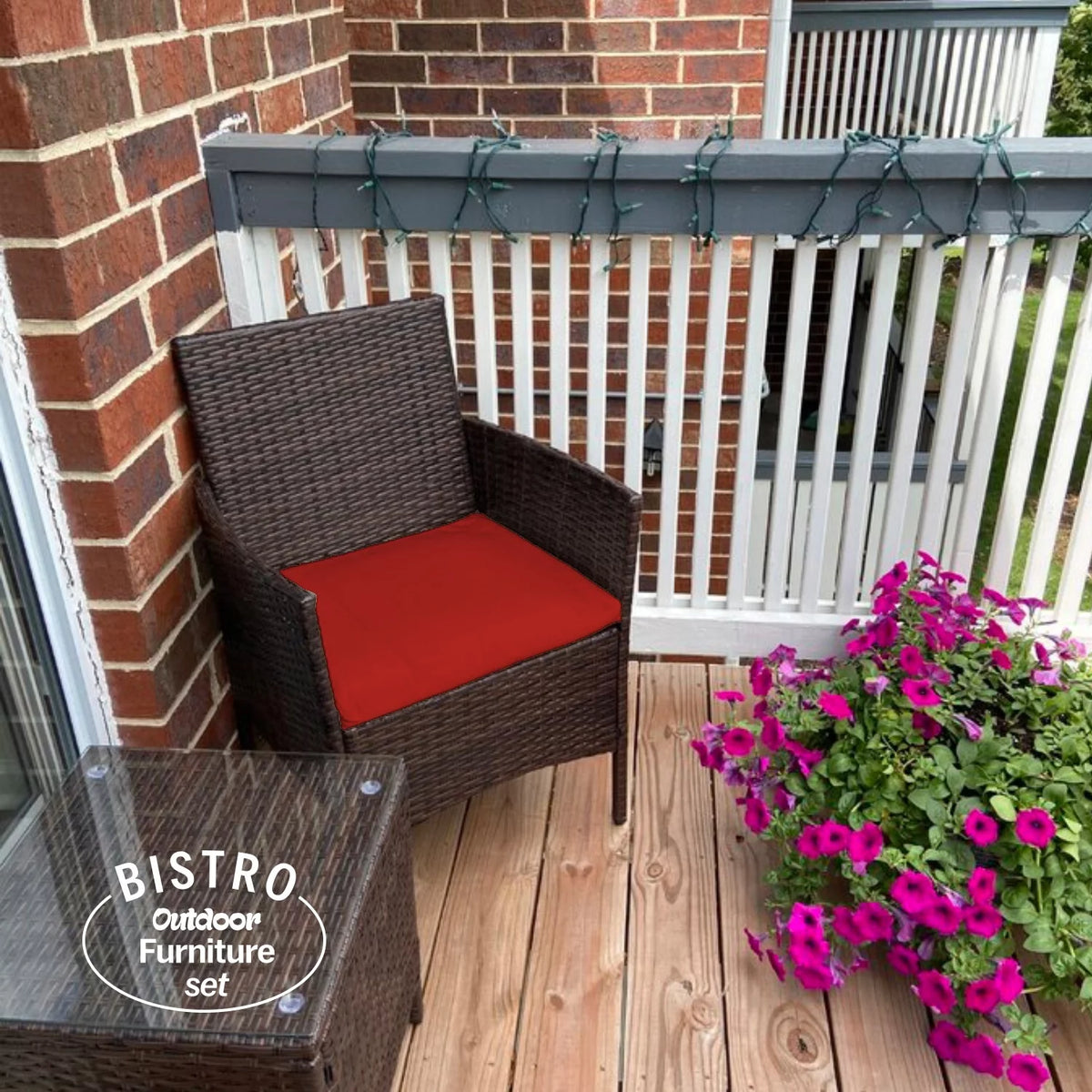 3 Piece Rattan Outdoor Furniture Set L2664