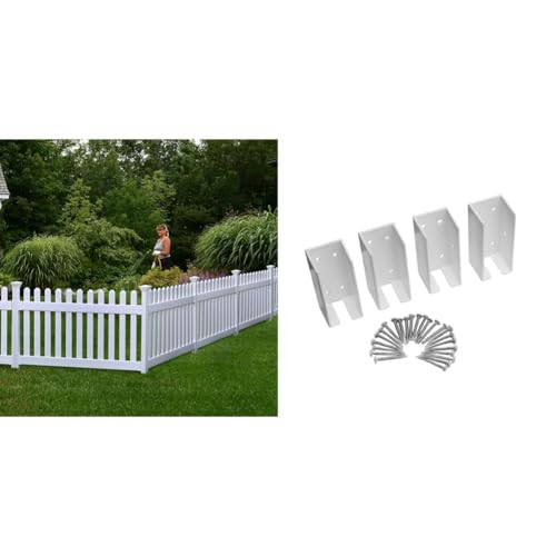 White 36"H x 72"W No Dig Fence J287
