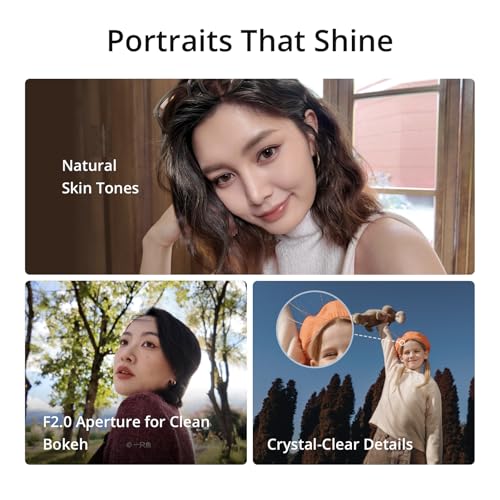 Vlogging Camera with 1'' CMOS & 4K/120fps Video, 3-Axis Stabilization, 2" Rotatable Touchscreen P7269