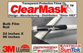 24 X 96 Fabricated Paint Protection Film Roll, 8 Mil Clear Urethane Film, Pack of 2 P706