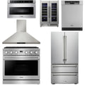36 Gas Range, Range Hood, Refrigerator, Dishwasher, Microwave and Wine Cooler K124