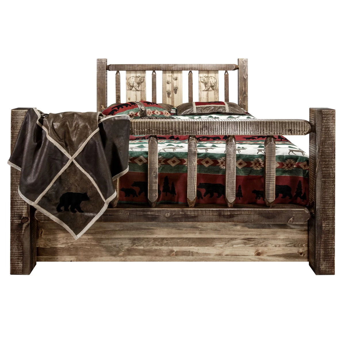 Brown Wood Twin Storage Bed E243682