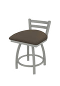 18x22 Low Back Swivel Vanity Stool with Anodized Nickel Finish X353