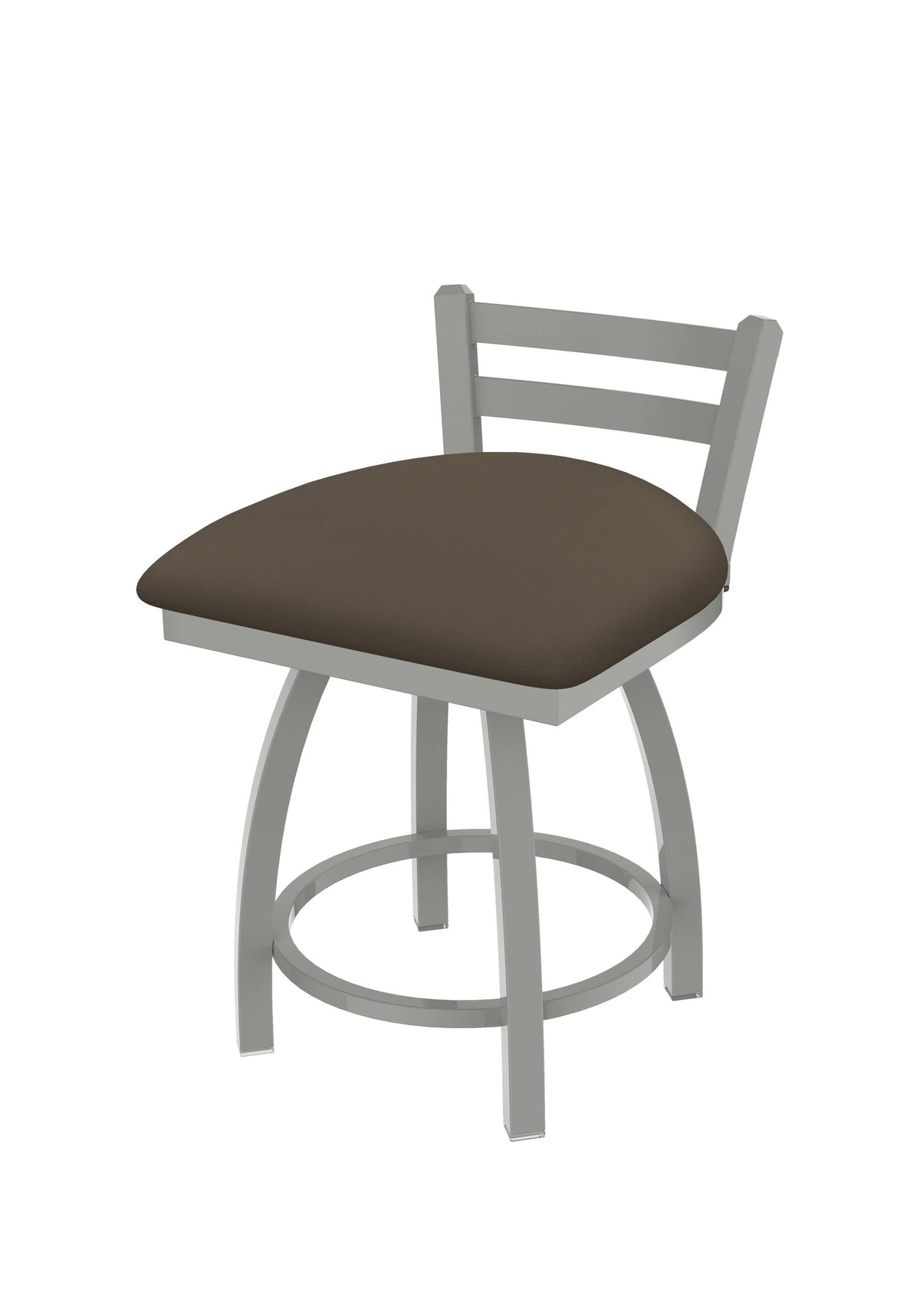 18x22 Low Back Swivel Vanity Stool with Anodized Nickel Finish X353