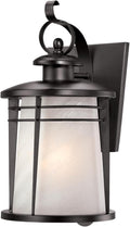 Weathered Bronze Steel White Alabaster Glass Exterior Wall Lantern Q655