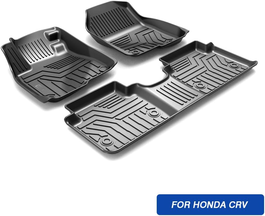 Black 2 Row All Weather Floor Carpet Liner Set H8289