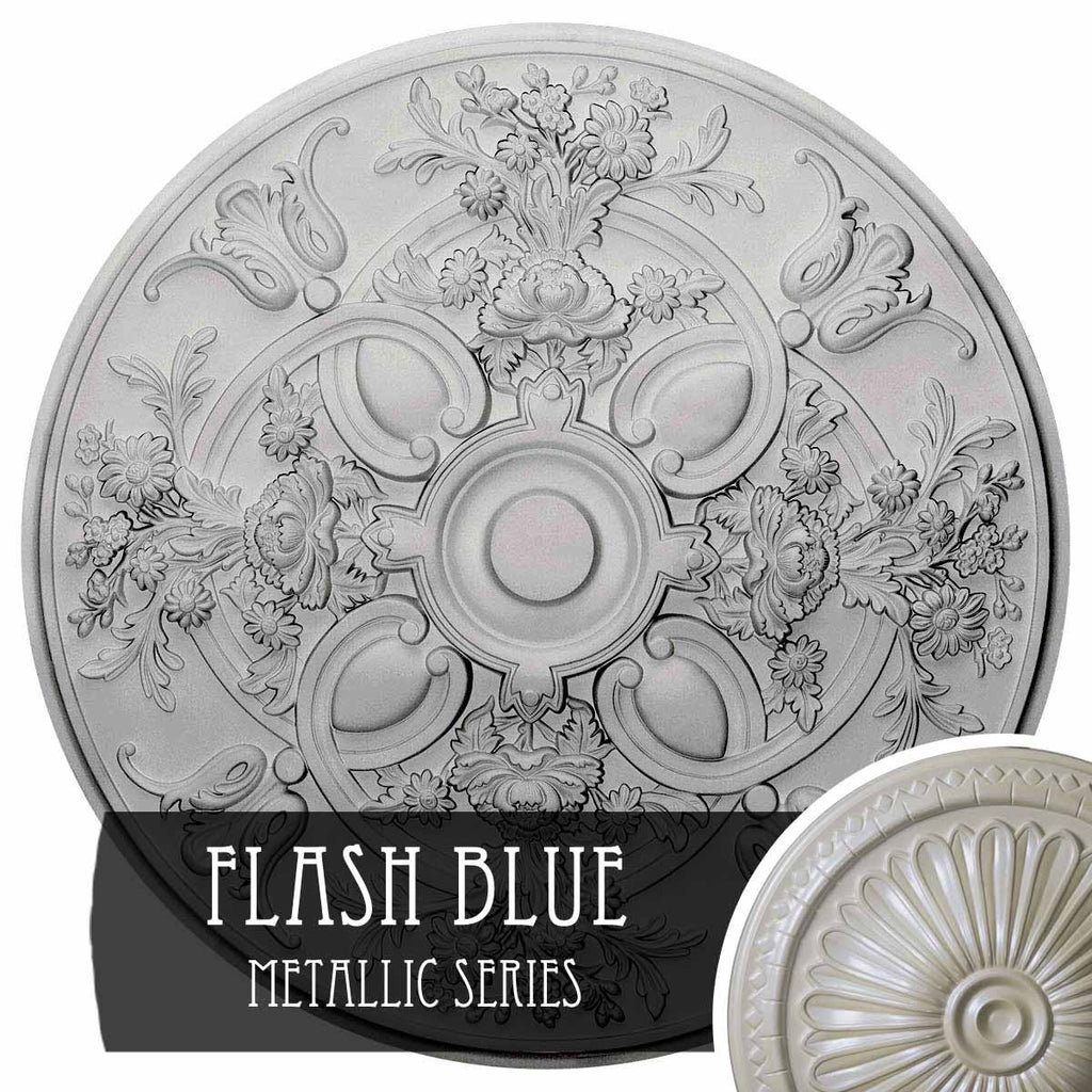 31 1/4x22OD x 2 1/4x22P Hand-Painted Ceiling Medallion X70104