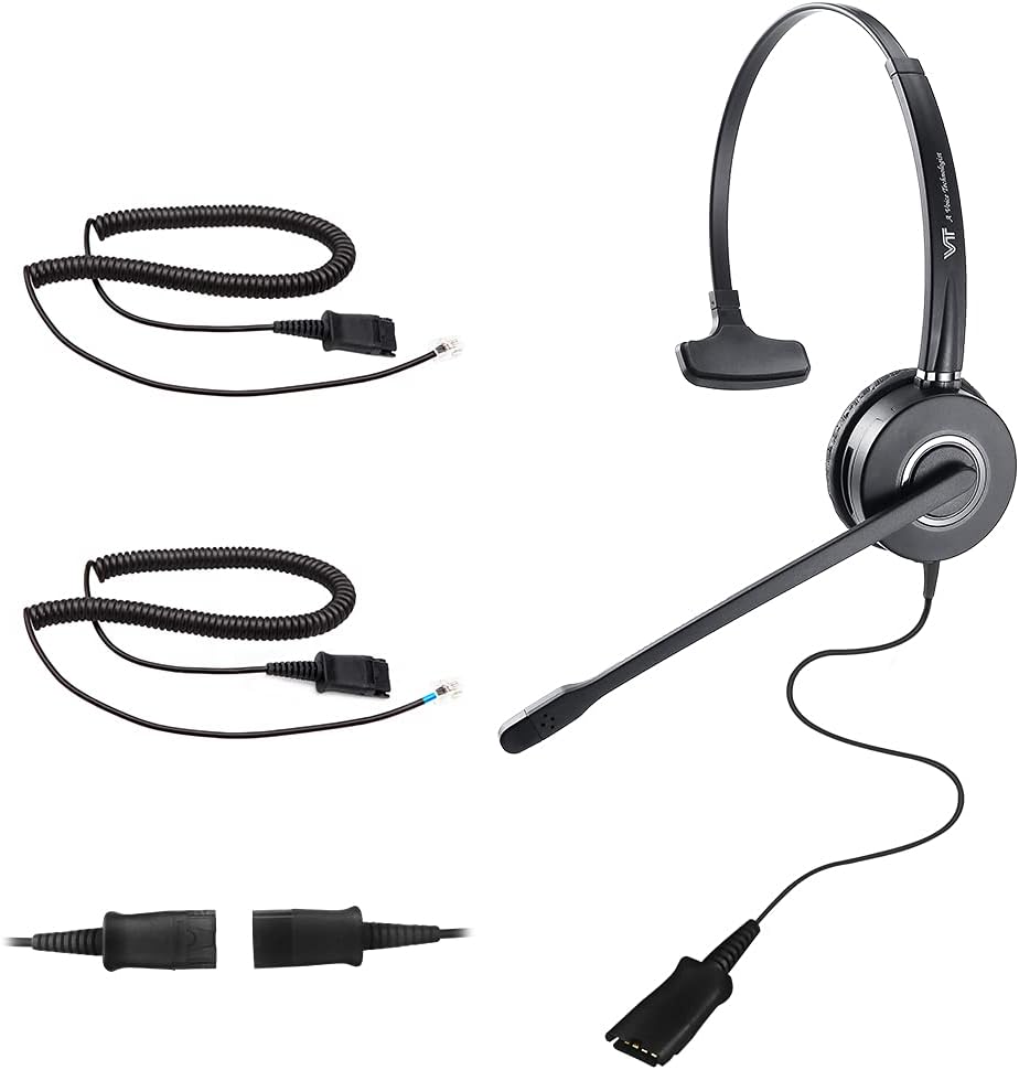 Noise-Cancelling Call Center Headset with QD, Pack of 2 T38846