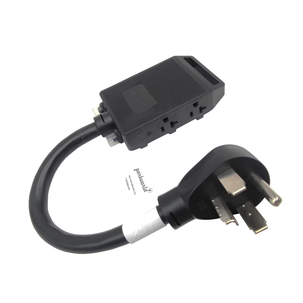 Dryer 30A to 20A Adapter Cord NEMA 14-30P Male 4-prong Plug to 5-20R T-Blade 5-15R Four Outlets Female with Two 20amp Circuit Breaker A8997