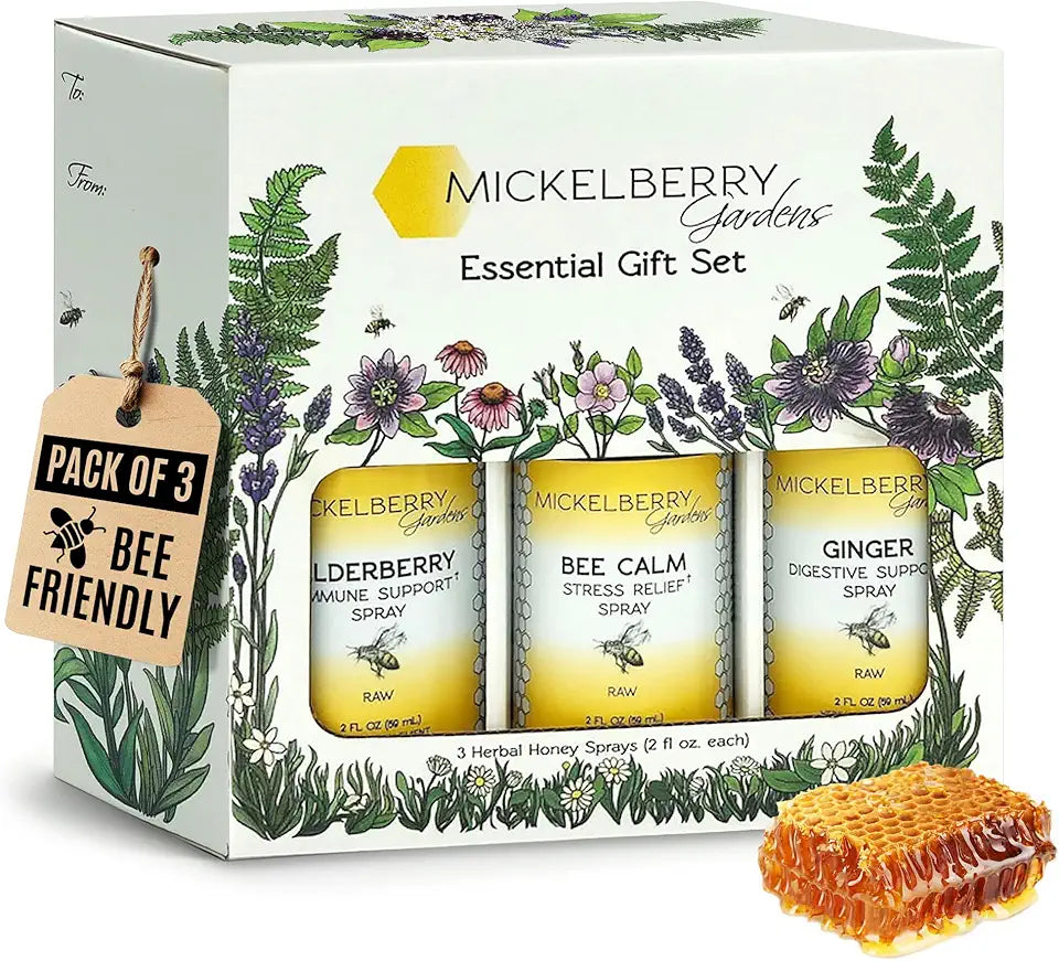 Organic Gift Set Including Immune Support Spray, Tension Relief Spray, & Digestive Support Spray (Pack of 3) Q2374